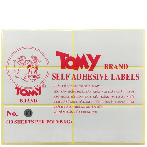 Nhãn decal Tomy 101 (50 x 96mm)