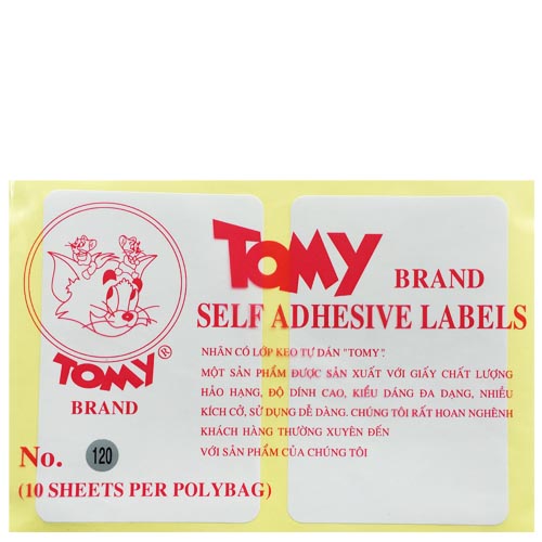 Nhãn decal Tomy 120 (81x121mm)